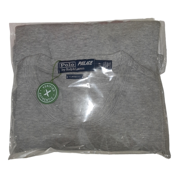 Palace x Polo RL "Logo Pocket grey waffle tee" - Picture 12 of 12